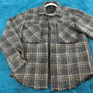 Plaid sweater size L